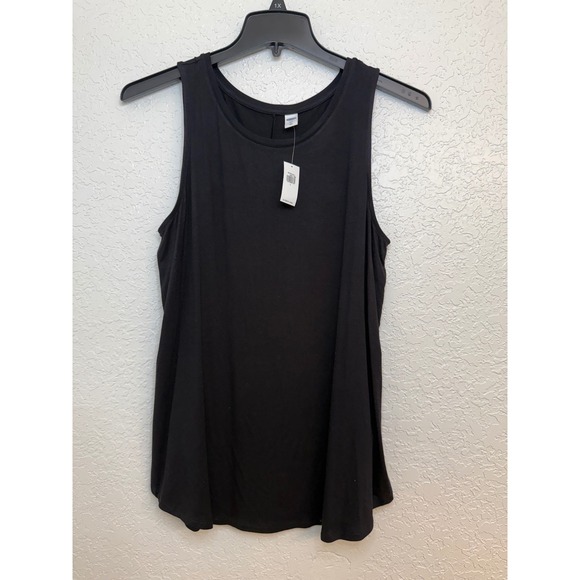 Old Navy Womens Luxe Black Tank Top Sleeveless Casual Basic Everyday L - Picture 1 of 5